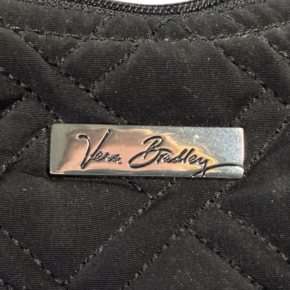 Vera Bradley Crossbody Bag Medium Black Quilted Microfiber Travel Everyday - Picture 9 of 9